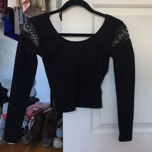Crop top w shoulder detail from Urban Outfitters!